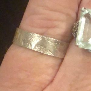 Brushed Sterling Silver Dolphins Ring, Open size